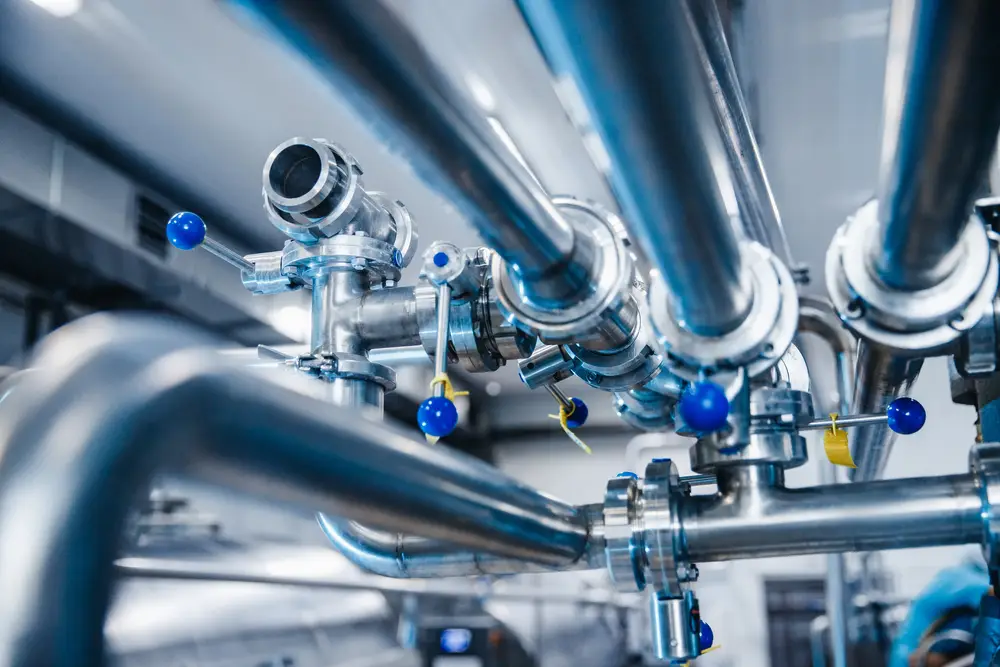 Stainless steel commercial process piping