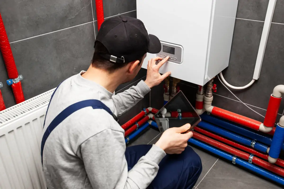Outdoor tankless water heater installation